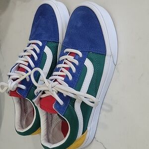 Vans Colorblock Sneakers - Blue, Green, Red, Yellow 6.5 Women